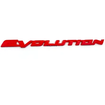 Red ABS EVOLUTION Lettering Trunk Lid Emblem Badge Sticker For Mitsubishi MIVEC • $13.68