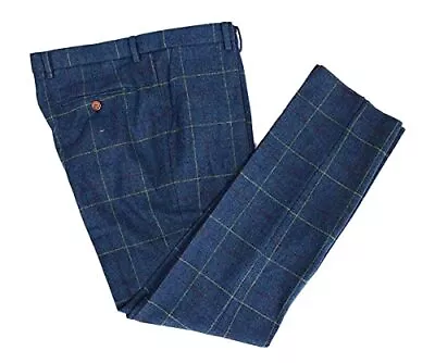 Wemaliyzd Mens Premiun Tweed Blend Flat Front Check Dress Pants • $7.99