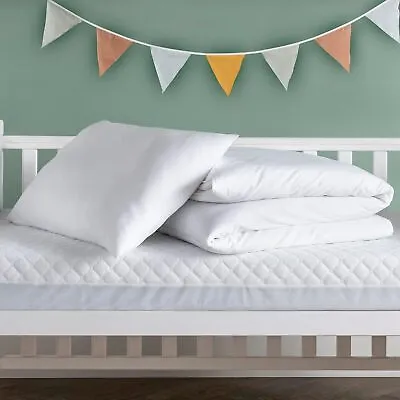 Cot Duvet And Pillow Set Microfibre 4.5 7.5 9 Tog Baby/Toddler Quilt Bedding • £22.49