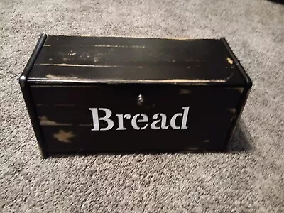 Small Wood  Bread Box Rustic Farmhouse Country Kitchen 16 X 8 X 8   Vintage • $39.99