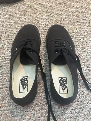 Vans Authentic Classic Unisex Black Canvas Shoes Mens Size 10 - Only Worn Once!! • $19.99