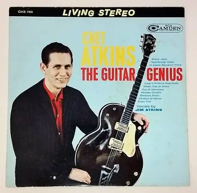 Chet Atkins (1963 Vinyl LP Playtested CAS 753 1st Press Jim) The Guitar Genius • $7.88