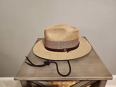 MILAN - MENS STRAW FEDORA HAT - Tan - Medium - American Hat Makers • $35.99