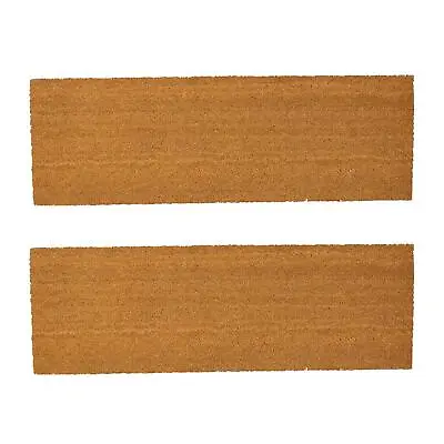 2x Coir Double Door Mats Coconut Indoor Outdoor Welcome Mats 120 X 40cm Plain • £19