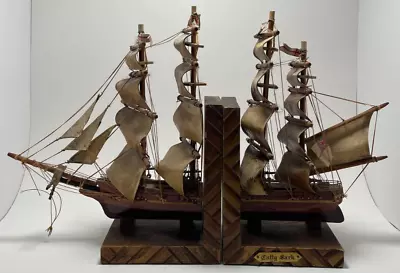 Cutty Sark Ship Bookends Modeled After British Clipper Ship Built In 1869 VTG • $65