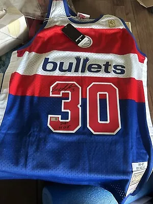 Ben Wallace Washington Bullets 1996/97 Mitchell N Ness Signed Hof 2021 • $120