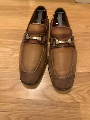 Magnanni Brown Buckle Mens Dress Shoes Size 7 Mens • $50