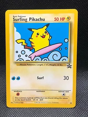 Surfing  Pikachu # 28 Black Star Promo Set - Pokemon Card [1995-2001] • $34.95