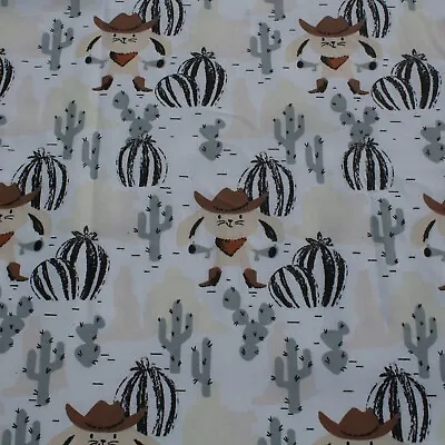 Cowboy Rabbit Wild West 100% Cotton Fabric 160 Cm Wide Sewing Patchwork • £2.49