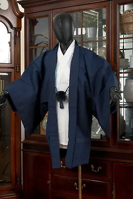 Dear Vanilla Japanese Silk Haori Jacket Men's Kimono Authentic Japan Vintage • $69