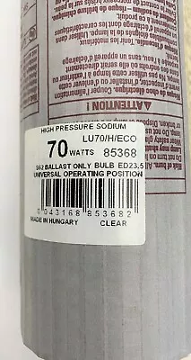 GE Lucalox High Pressure Sodium Lamp 70W LU70/H/ECO S62 Bulb HPS - Lot Of 2 New • $27