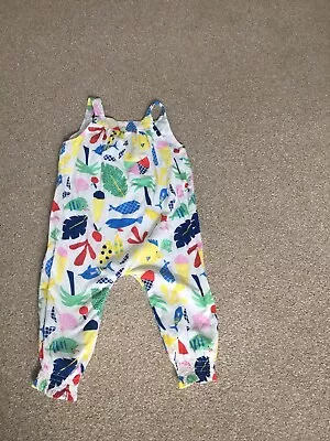 Baby Girl Clothes Overall  18-24 Months Cotton 100% By M&S Made In India Lined • £3.20