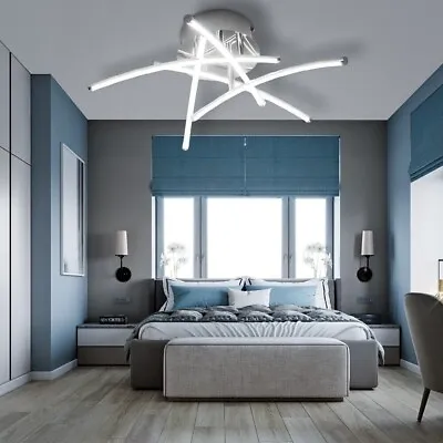 3/5/6 Lamp LED Ceiling Light Modern Chandelier For Living Room Bedroom Light • £23.95