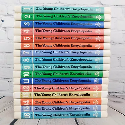 Vintage 1988 The Young Children’s Encyclopedia Britannica Complete Set 1-16 • $59.95