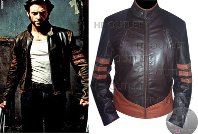 $89.99 • Buy Xmen Origins Wolverine - Hugh Jackman Dark Brown Leather Jacket - All Sizes 