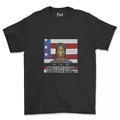 ASAP Rocky T-Shirt Live Love A$AP Album Rap Hiphop American Flag T-Shirt Cloud • £20