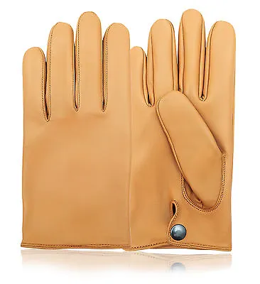 Leather VINTAGE TRADITIONAL ENGLISH DRIVING Driving Gloves Fastened Slim Fit • £12.99