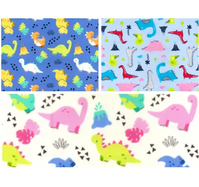 100% Cotton Dinosaur Print Fabric Kids Children Craft Material • £0.99