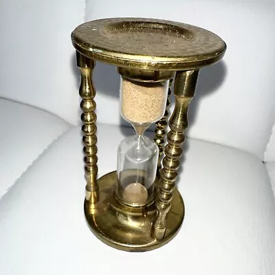 Vintage Brass Cronus Small Table Top Sand Timer Hourglass Made In England • $39.99