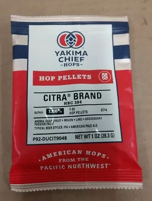 (17) 1 Oz Bags -Yakima Chief Hops - Citra (13) Idaho (3) Cascade (1) Brand • $9.95