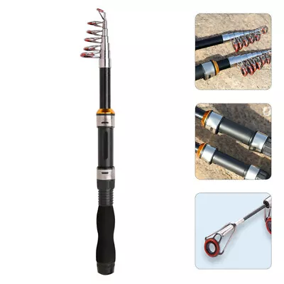 Compact Fishing Kit Mini Fishing Rod Fishing Tool Collapsible Fishing Pole • $10.61