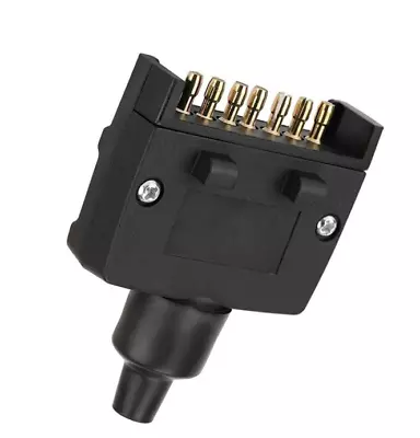 $7.42 • Buy NEW 7 Pin Flat Trailer Plug Caravan Boat MALE Connector Single Part Adapter Plug