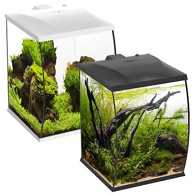 Betta Curve 35L Aquarium Fish Tank White Black LED Light & Internal Filter  • £84.95