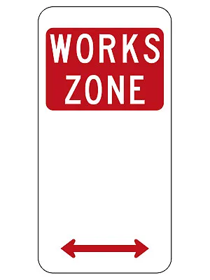 Works Zone Sign (regulatory) (left Or Right) | Regulatory Road Signs • $50.66