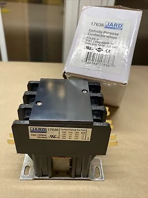 Jard 17636 Definite Purpose Contactor W/lugs 3 Pole 60 Amp 110/120v • $24.99