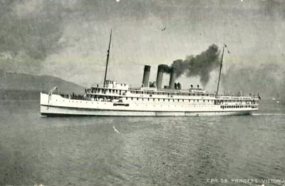 1910s Postcard Canadian Pacific Ship SS PRINCESS VICTORIA In Full Steam • £1.50