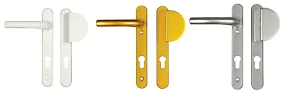 Pair Hoppe 92mm Lever / Fixed Pull Pad Upvc Composite Door Handle  - All Colours • £38.99