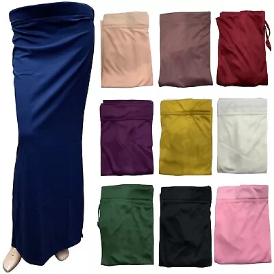 Women's Lycra Indian Saree Shapewear Petticoat Ladies Long Underskirt Dress • £5.99