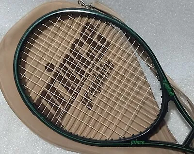 Vtg PRINCE GRAPHITE SERIES 90 TENNIS RACQUET & Case #4- 4 1/2  Green - GUC • $77