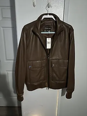 Michael Kors Premium Leather Jacket Size Medium Mens No Reserve Price!!! • $250