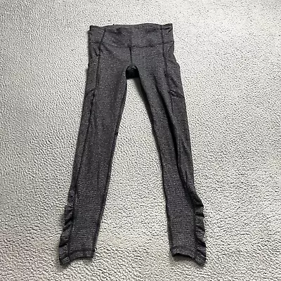 $15.99 • Buy Lululemon Pants Womens 5 Gray Yoga Legging Stretch Compression Athleisure Preppy