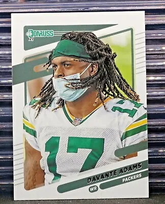 Davante Adams 2021 Panini Donruss 158 SP No Helmet Mask Image Photo Variation SP • $1.02