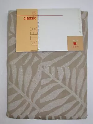 $15.99 • Buy Lintex 100% Cotton Tablecloth ~ Tropical Leaf ~ Oyster ~ 70  Round **NEW**