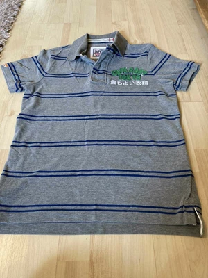 £6 • Buy Mens/boys Superdry Grey & Blue Stripe Top. Size Small