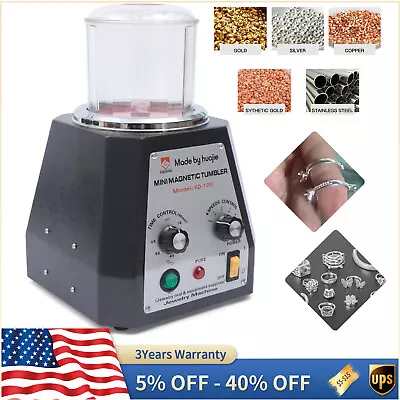 Mini Polishing Polish Machine Magnetic Tumbler 100mm Jewelry Polisher Diamond • $153