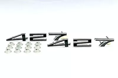 1967-69 Chevy Corvette C2 C3 427 Hood Letters + Speed Nuts (6 Piece Set!) New!!! • $29