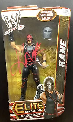 SIGNED WWE Elite Collection Series 19 KANE Figure W/ Mask 2012 Autograph Coa • £144.77