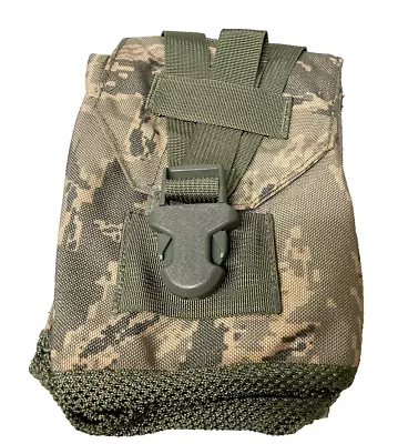 Military Style MOLLE 1QT Canteen / General Purpose Pouch W/ Mesh Bottom ABU NEW • $16.90