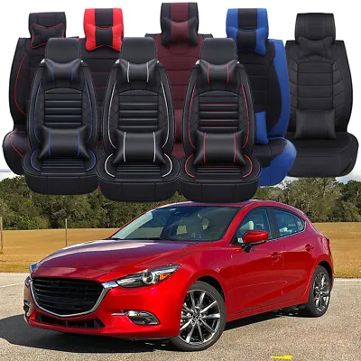 $116.20 • Buy PU Leather Car Seat Cover 2-5 Seat Protector Cushion For Mazda3 Mazda6 Hatchback