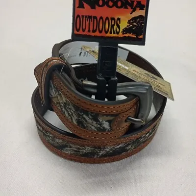 Mossy Oak Nocona 22 Camo & Leather Youth WESTERN BELT Cowboy Kid Hunter N44192 • $17.50