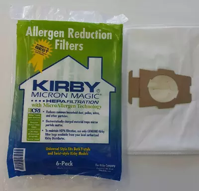 For KIRBY VACUUM BAGS:6 Sentria UNIVERSAL~ F Style MICRON MAGIC Hepa White Cloth • $11.99