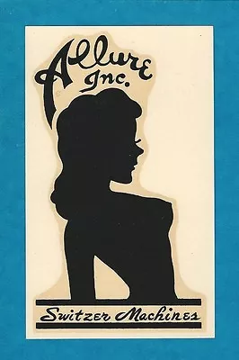 Vintage Original 1960  Allure Inc.  Sexy Glamour Girl Speed Shop Water Decal Art • $29.59