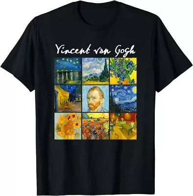 Famous Van Gogh Paintings Art Starry Night Flowers Portrait T-Shirt • $18.99