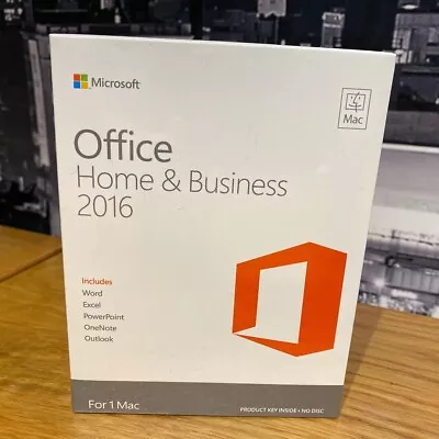 Microsoft Office Home Business 2016 For MAC Word Excel Outlook Powerpoint Sealed • £109.99