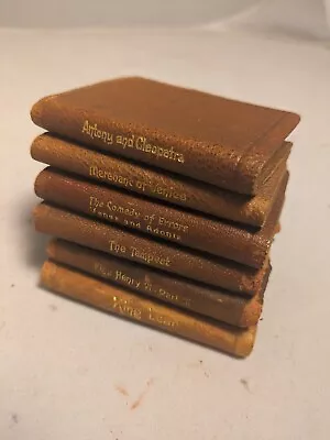 Vintage 1900's Leather Bound Mini Books William Shakespeare Set Of 6 Lear Henry  • $60