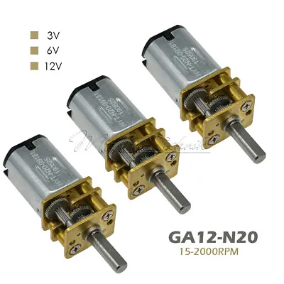 GA12-N20 DC 3V/6V/12V Micro Electric Gear Motor Speed Reduction Metal Gearbox • $3.66